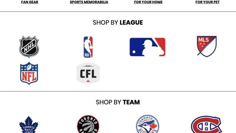 Shop by product, shop by league, shop by team