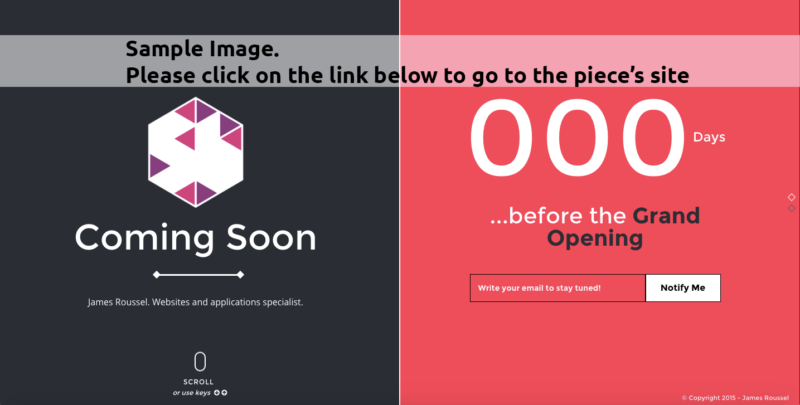 Countdown clock to new porfolio