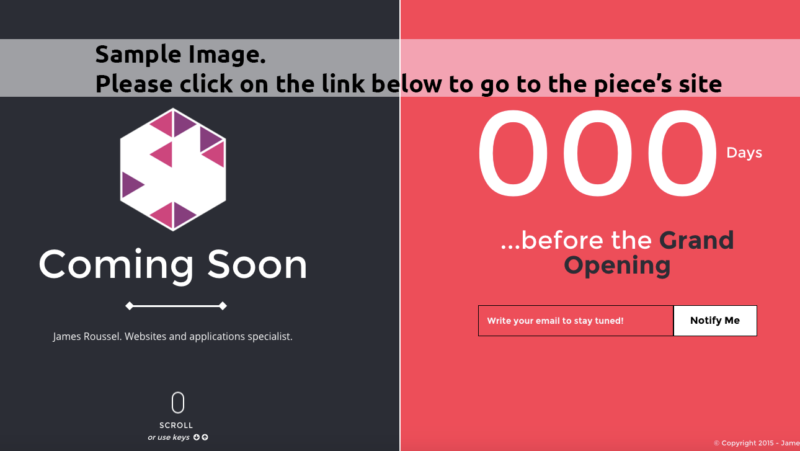 Countdown clock to new porfolio